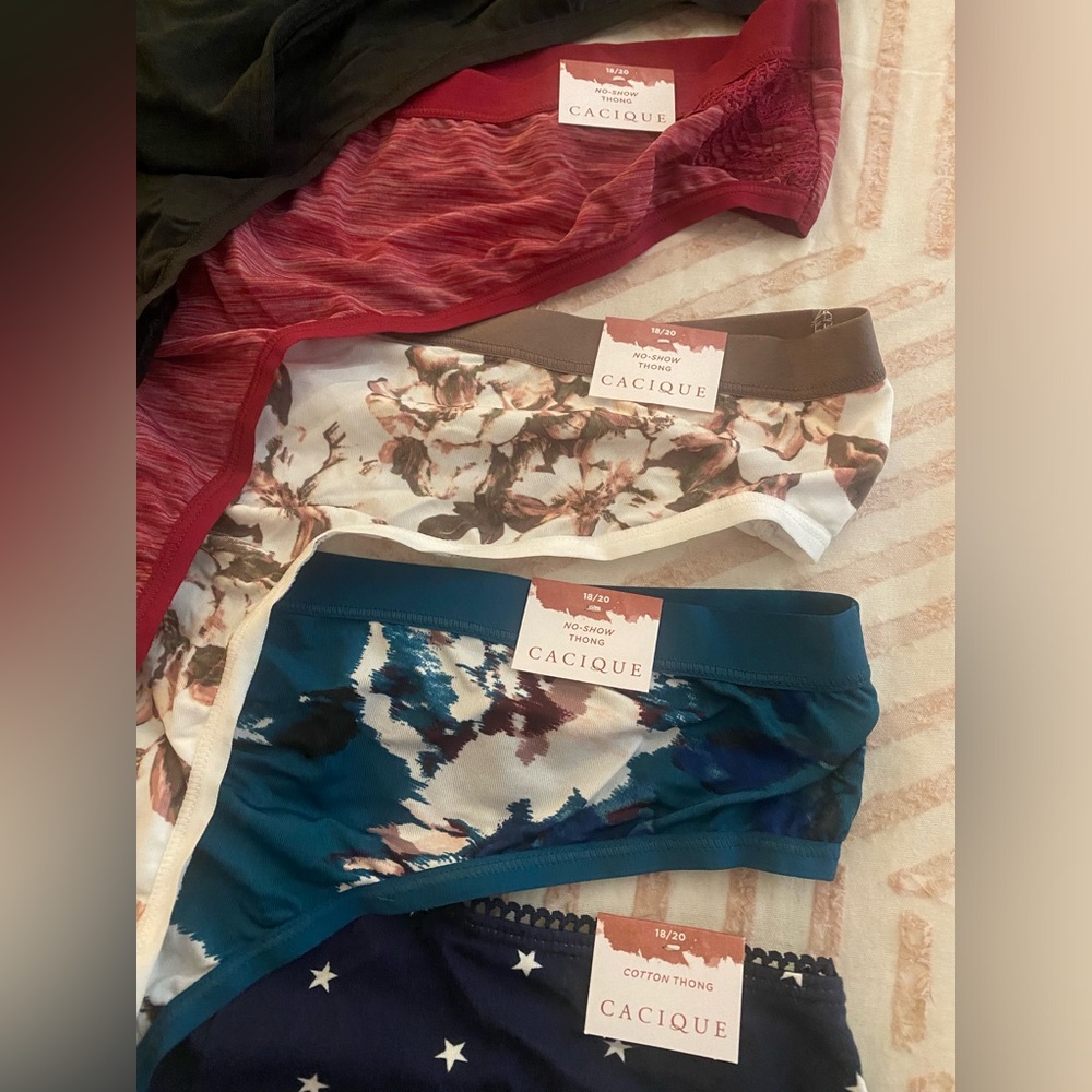 NEW 8 pair Cacique Thong Panties 18/20